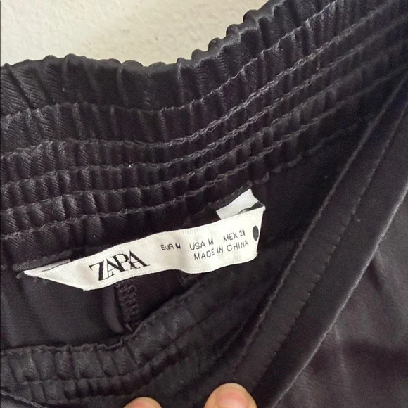 Zara Satin Black Pants - Picture 2 of 4